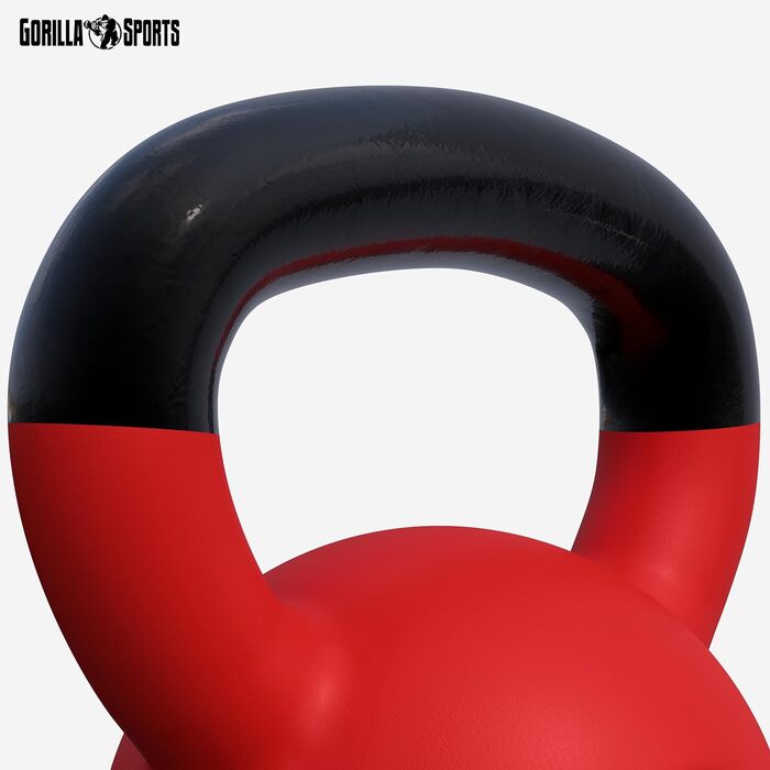 Кетлбел GORILLA SPORTS 14 кг, чавунний, вінілове покриття, для фітнесу та силових тренувань