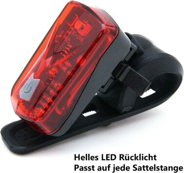 Велофара BemiX LED Set StVZO: яскраве, водонепроникне світло з акумулятором (60 Lux)