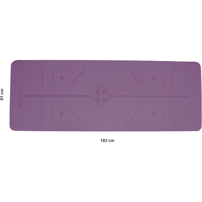 Йога-мат MaxYoga з еко TPE, нековзкий, 6 мм, 183x61 см для йоги, пілатесу, гімнастики