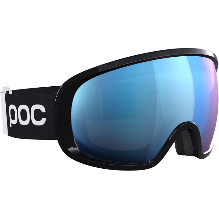 Гірськолижна маска POC Fovea Clarity Comp+ Uranium Black/Spektris Blue для змагань, оптимальна оглядовість