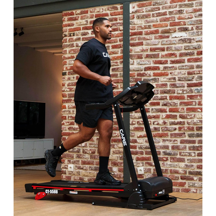 Електрична бігова доріжка Care Fitness CT-5588-2, складна, з нахилом, 16 км/год, 12 програм, сумісна з Kinomap