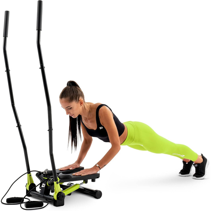 Степпер Hop-Sport HS-45S Slim Up-Down-Side для дому, тренажер для всього тіла, з комп'ютером, лаймовий
