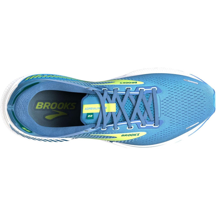 Brooks Adrenaline GTS 22 – жіночі кросівки для бігу з підтримкою (35.5 EU, Сріблясто-блакитно-зелені)