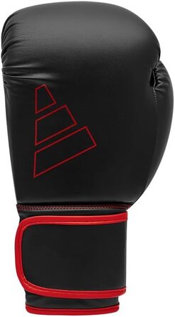 Боксерські рукавички adidas Hybrid 80, 12 oz, чорні/червоні, для боксу, кікбоксингу, ММА, фітнесу, для дітей та дорослих