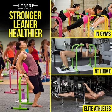 Тренувальні бруси Lebert Fitness Equalizer з еспандером для силових вправ