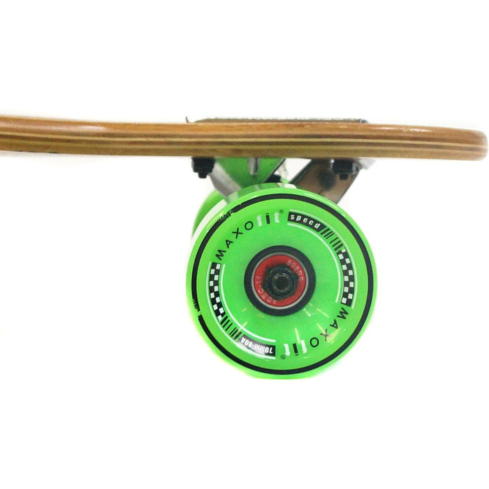 Лонгборд MAXOfit Deluxe GeoLines 107 см, бамбук/клен, 7 шарів, Drop Through, ABEC11