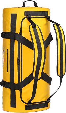 Велика спортивна сумка Duffel 90L, водонепроникна, для чоловіків, рюкзак та дорожня сумка, жовта