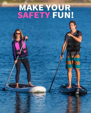 Спасальний жилет Owntop для дорослих, рожевий, M-L. Легкий жилет з піни, унісекс, для SUP, каякінгу, риболовлі, вітрильного спорту, каное.