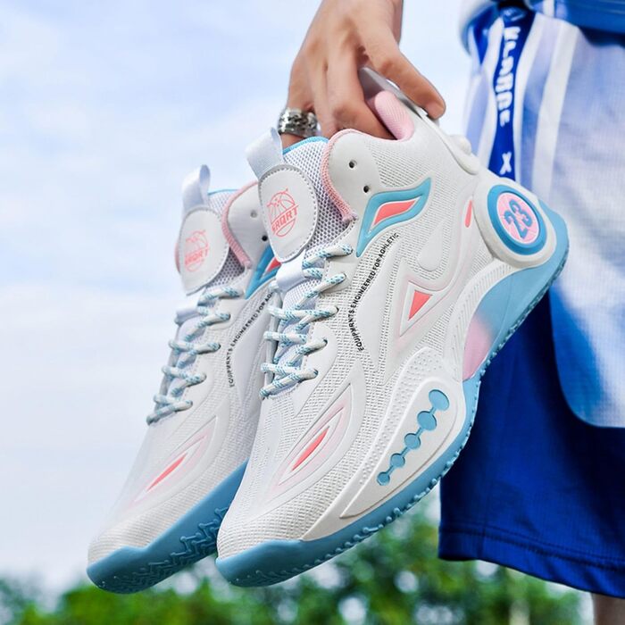 Баскетбольні кросівки High Top з антиковзким покриттям, легкі та зручні. Білі (44 EU, вузька колодка)