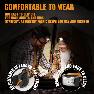 EverBrite LED налобний ліхтар: перезаряджуваний, водонепроникний, з червоним світлом, для кемпінгу, риболовлі та активного відпочинку. В комплекті USB-C кабель