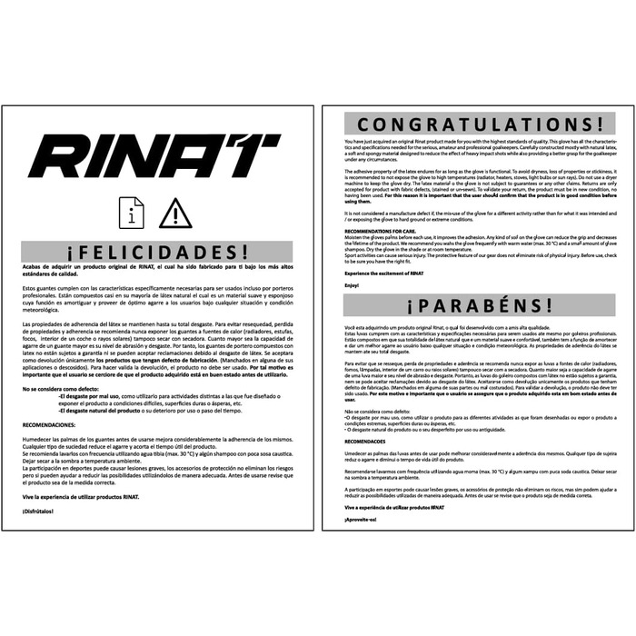 Воротарські рукавички Rinat Nkam Pro 40, білі, професійні