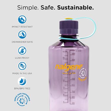 Пляшка для води Nalgene EH Sustain 1 л, баклажанова, унісекс