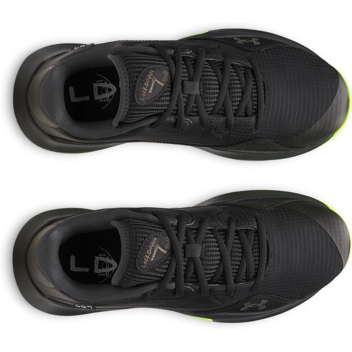 Кросівки баскетбольні чоловічі Under Armour Ua Lockdown 7 Low (43/45 EU, Чорний/Чорний/Металевий Чорний)