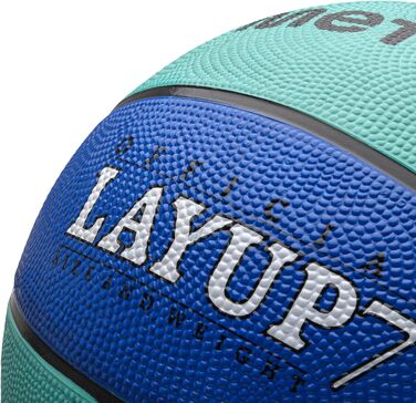 М'яч баскетбольний Meteor Layup Kinder Mini, розмір 7 (блакитний) - для дітей 4-8 років, ідеальний для тренувань