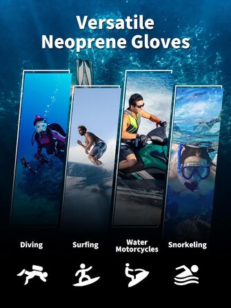Чоловічі неопренові рукавички Sushall для плавання, серфінгу, каякінгу, дайвінгу, 3 шт., 5 мм, чорний (L)