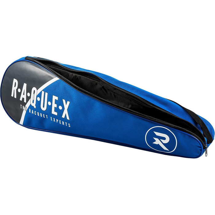 Сумка для бадмінтону Raquex на 3 ракетки – чорна, синя, регульований плечовий ремінь