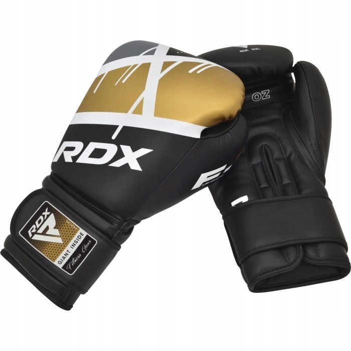 Боксерські рукавички RDX BGR-F7-BLACK-GOLD-10, 10 унцій
