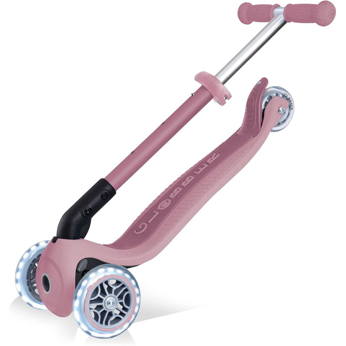 Дитячий самокат GLOBBER JUNIOR Foldable Fantasy Lights, 3-колісний, з LED-підсвіткою, для дітей від 2 років, регульована ручка, складаний, до 50 кг