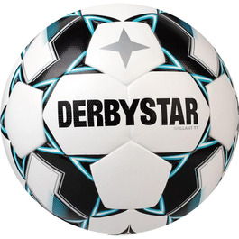 Футбольний м'яч Derbystar Brillant TT DB, розмір 5, біло-синьо-чорний, для дорослих