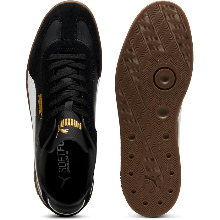 Кросівки PUMA Club II Era унісекс (чорні з білим та золотим) — 40 EU