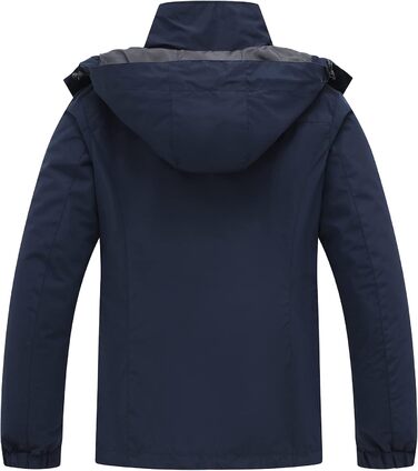 Жіноча куртка 3-в-1 Mountain: вітро- та водовідштовхуюча зимова куртка, теплий зимовий пуховик для туризму та сноуборду з капюшоном, колір морської хвилі (L)