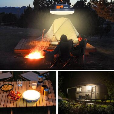 Ліхтар кемпінговий акумуляторний, 10000 мАг, 3000 лм, для намету, 6500K, портативний, для риболовлі, освітлення для надзвичайних ситуацій, тепле світло