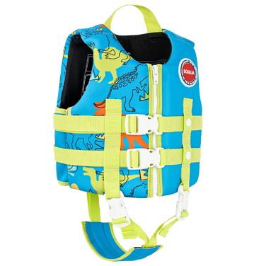 Дитячий жилет для плавання Boglia з регульованим ремінцем безпеки, блакитний динозавр, 1-9 років