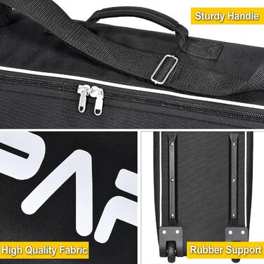 Сумка для лиж Partage з роликами, водонепроникна, міцна тканина Oxford 600D, регульована довжина до 200 см, зручна у зберіганні та транспортуванні, для чоловіків