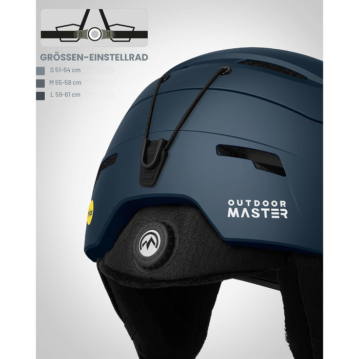 Шолом для гірських лиж та сноуборду Outdooraster ELK IPS універсальний (чоловічий, жіночий, підлітковий)