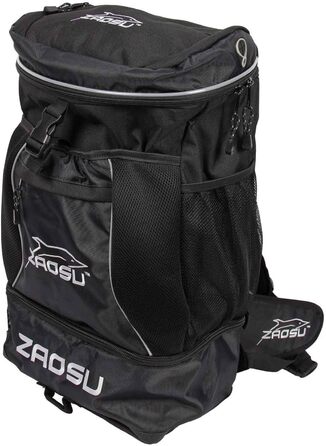 Триатлонний та плавальний рюкзак ZAOSU Transition Bag 45 л з відділенням для вологого одягу, чорний