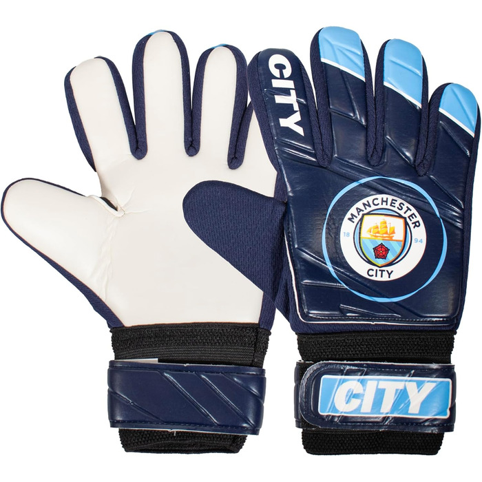 Дитячі воротарські рукавички Manchester City FC - Офіційний мерч, подарунок для юних футболістів 5-10 років