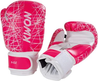 Дитячі боксерські рукавички Kwon Neon 6oz, рожево-сині