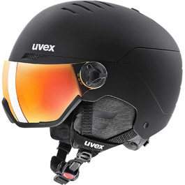 Лижний шолом Uvex Wanted Visor з візором, матовий синьо-чорний, розмір 58-61
