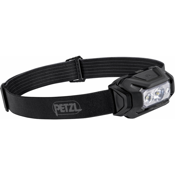 Ліхтар на голову Petzl ARIA 2 RGB - 450 люмен, чорний, з трьома AAA-батарейками