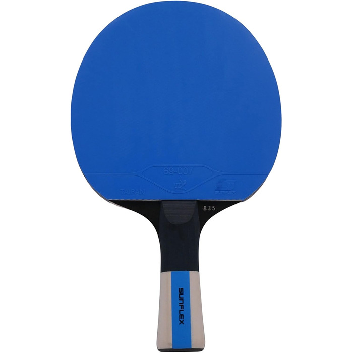 Sunflex Color COMP B35 ракетка для настільного тенісу, ITTF, синя, для тренувань та хобі, вигнута ручка, для досвідчених гравців