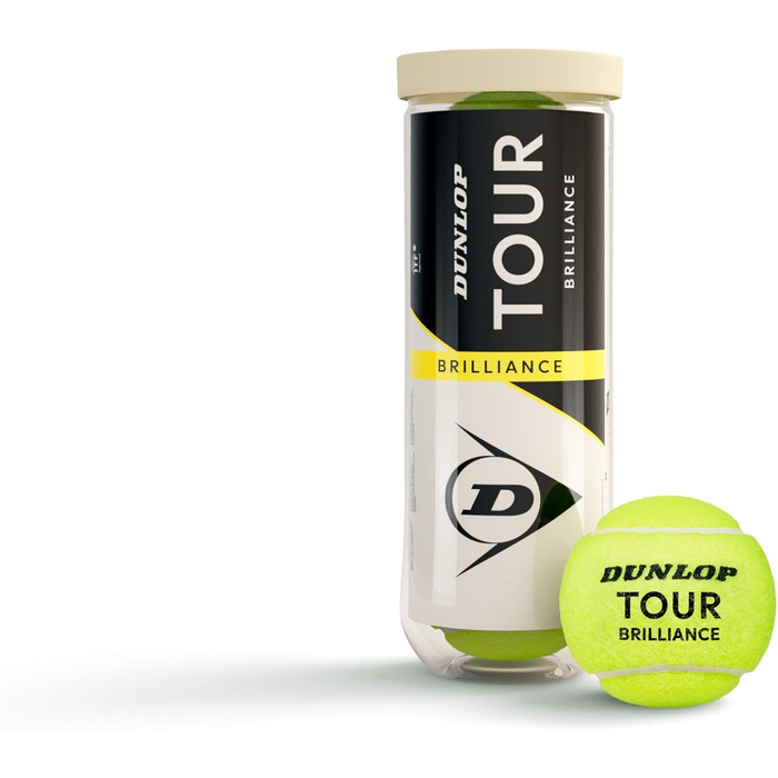 Тенісний м'яч Dunlop Tour Brilliance - для всіх поверхонь, 3x4 м'ячі (12 шт.)