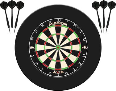 Дартс-набір Mission Darts Home Center з мішенню, 2 комплектами дротиків і пазловою окантовкою