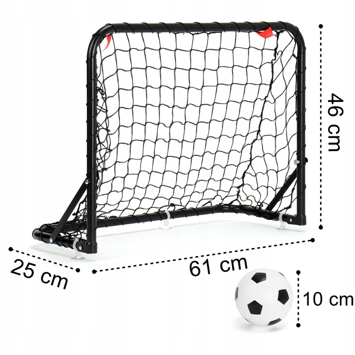 Набір із 2-х переносних складаних сталевих футбольних воріт Xboost, 61x46 см