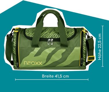 Дитяча спортивна сумка neoxx з відділенням для вологих речей, для дівчаток і хлопчиків, дорожня та тренувальна сумка для школи, фітнесу, плавання (зелена)