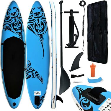 Надувна SUP-дошка vidaXL 305x76x15 см, комплект, синя