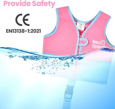 Дитяча жилетка для плавання Kinder Mädchen Junge, допомога у плаванні для малюків 1-6 років, регульовані ремінці безпеки KS-PB 3-6