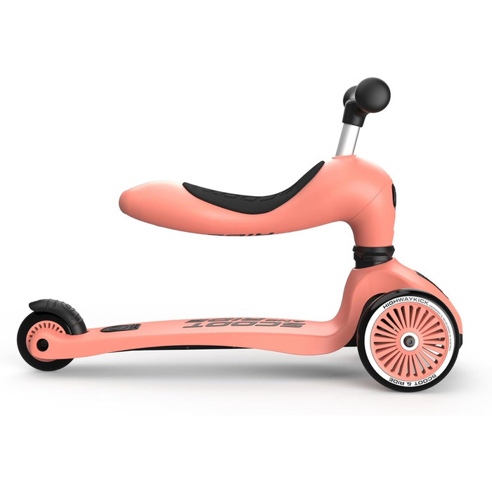 Kickboard Highway Kick 1 Scoot & Ride 2-в-1 з сидінням - персиковий колір, універсальний розмір