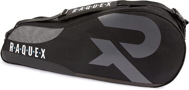 Сумка для тенісу Raquex Schlägertasche чорно-магентова для 6 ракеток + аксесуари + взуття