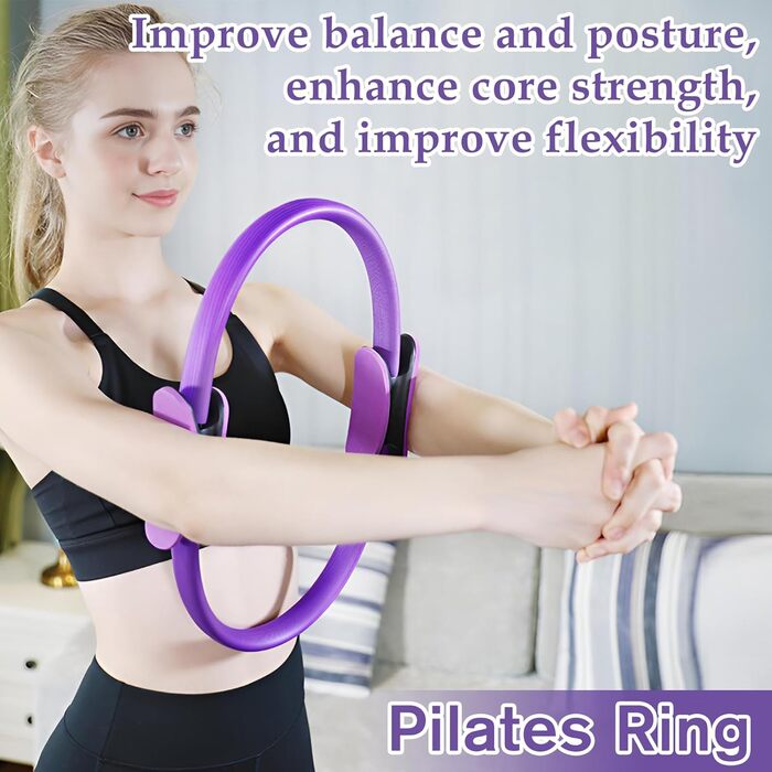 Набір для пілатесу: кільце, м'яч, ремінь, фітнес-кільце для тренування пресу, ніг та рук