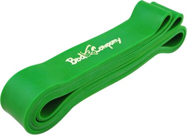 Фітнес-стрічка Bad Company Powerband зелена, середньої-жорсткої опору, для силових тренувань, гімнастики та розтяжки, індивідуально або в наборі 6 шт.