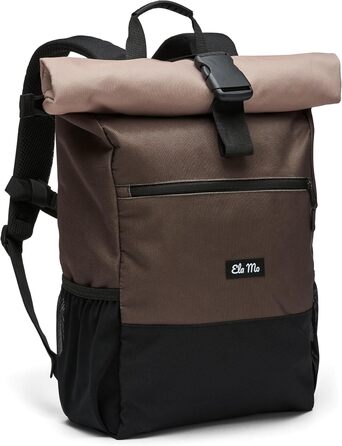 Рюкзак Ela Mo Rolltop, пісочний та оливковий, міський, водостійкий
