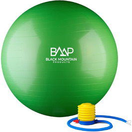 Фітбол для фітнесу Black Mountain Products 75 см, 2000 lbs, зелений (з насосом)