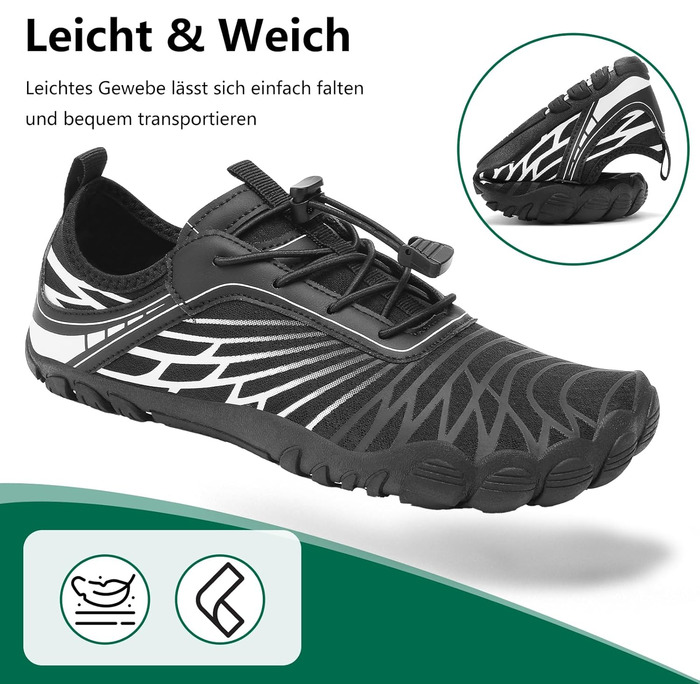 Жіночі шльопанці Sagaro для плавання та відпочинку, дихаючі, швидко сохнуть, широка передня частина, розмір 35-43, білий/чорний