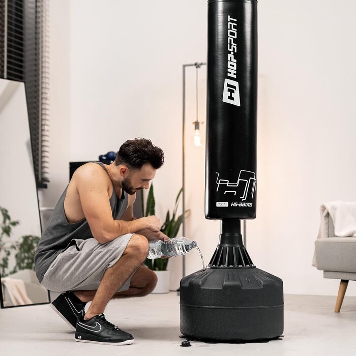 Hop-Sport стоячий боксерський мішок для силових тренувань, 170 см x ⌀ 26 см - міцний та стабільний, для дорослих та дітей