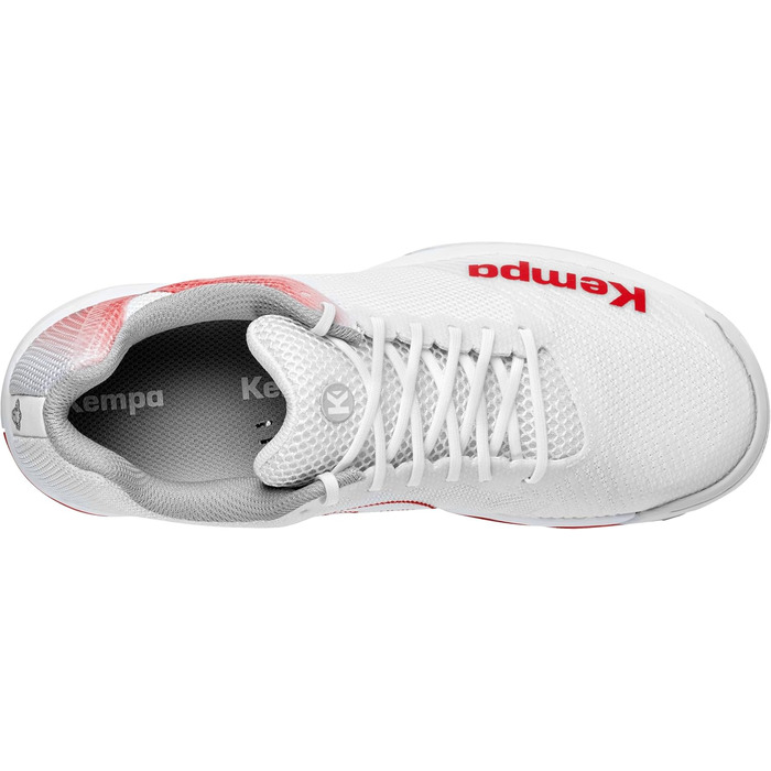 Жіночі гандбольні кросівки Kempa Wing 2.0 - біло-червоні, 40.5 EU